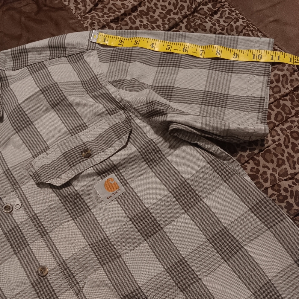 CARHARTT Men's‎ Force Plaid Ridgefield Short Sleeve Shirt SzM Relaxed Fit - Picture 14 of 16